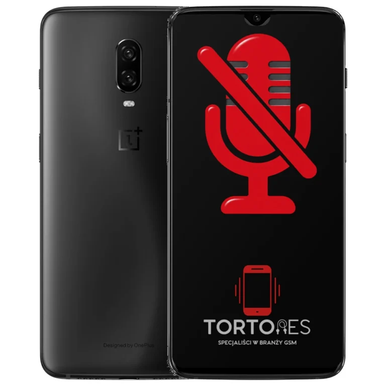 OnePlus 6T z symbolem mikrofonu - naprawa mikrofonu