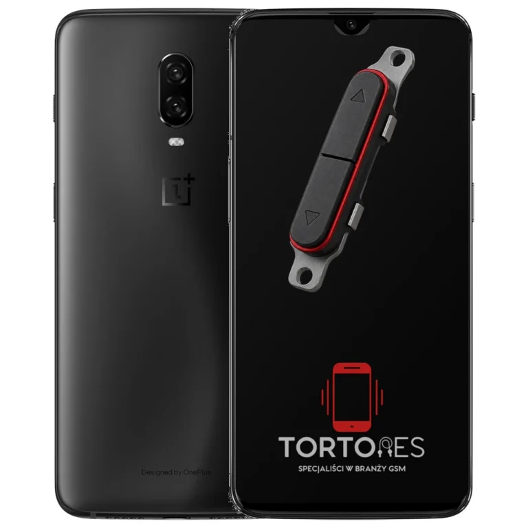 OnePlus 6T z symbolem przycisków - naprawa przycisków włączania i głośności
