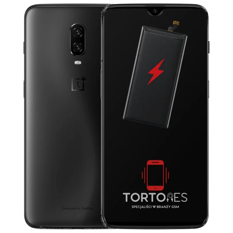 OnePlus 6T z ilustracją baterii - wymiana baterii