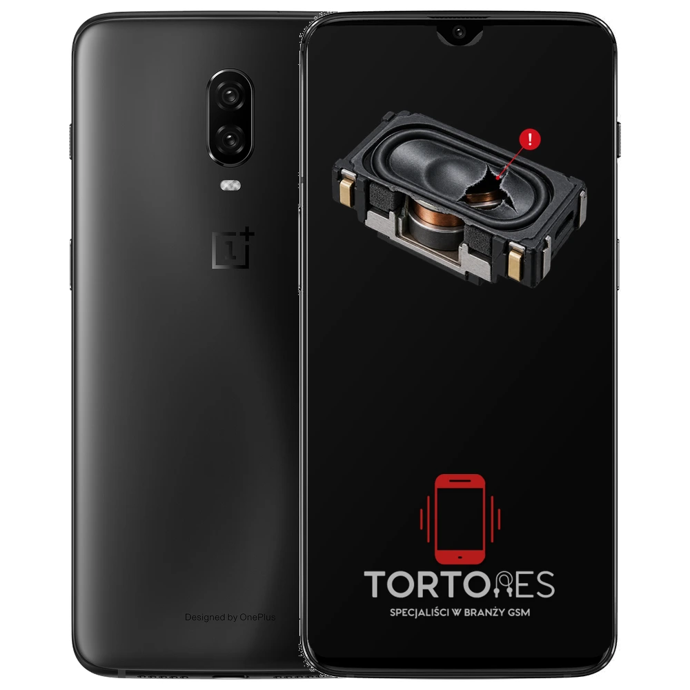 OnePlus 6T z symbolem głośnika multimedialnego - wymiana głośnika multimedialnego