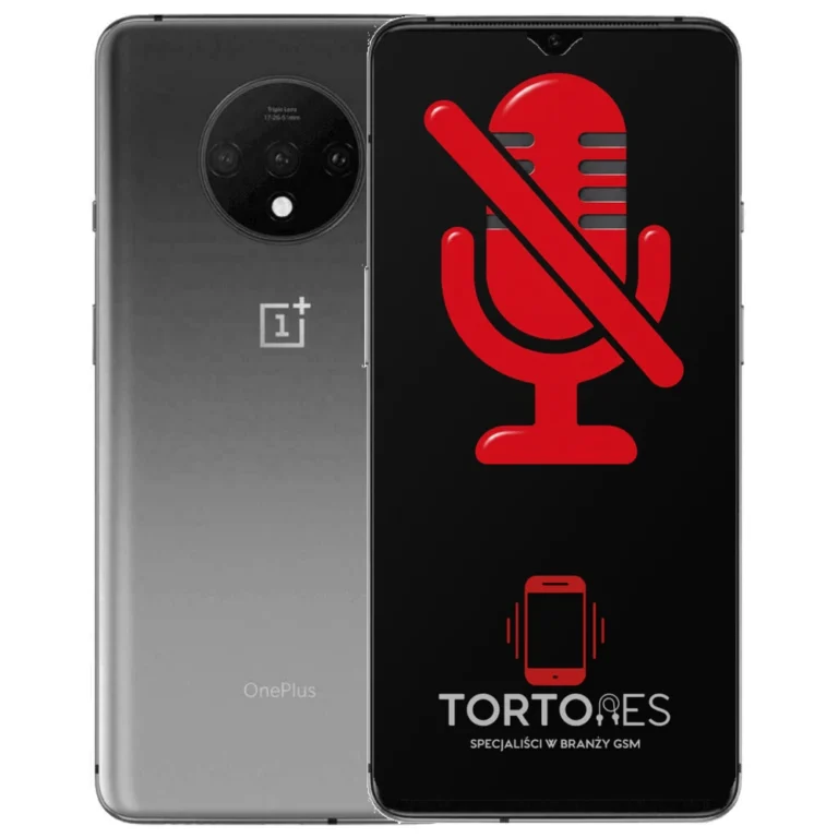 OnePlus 7T z symbolem mikrofonu - naprawa mikrofonu