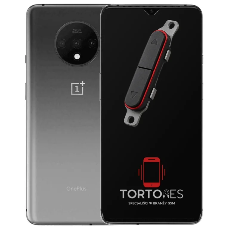 OnePlus 7T z symbolem przycisków - naprawa przycisków włączania i głośności