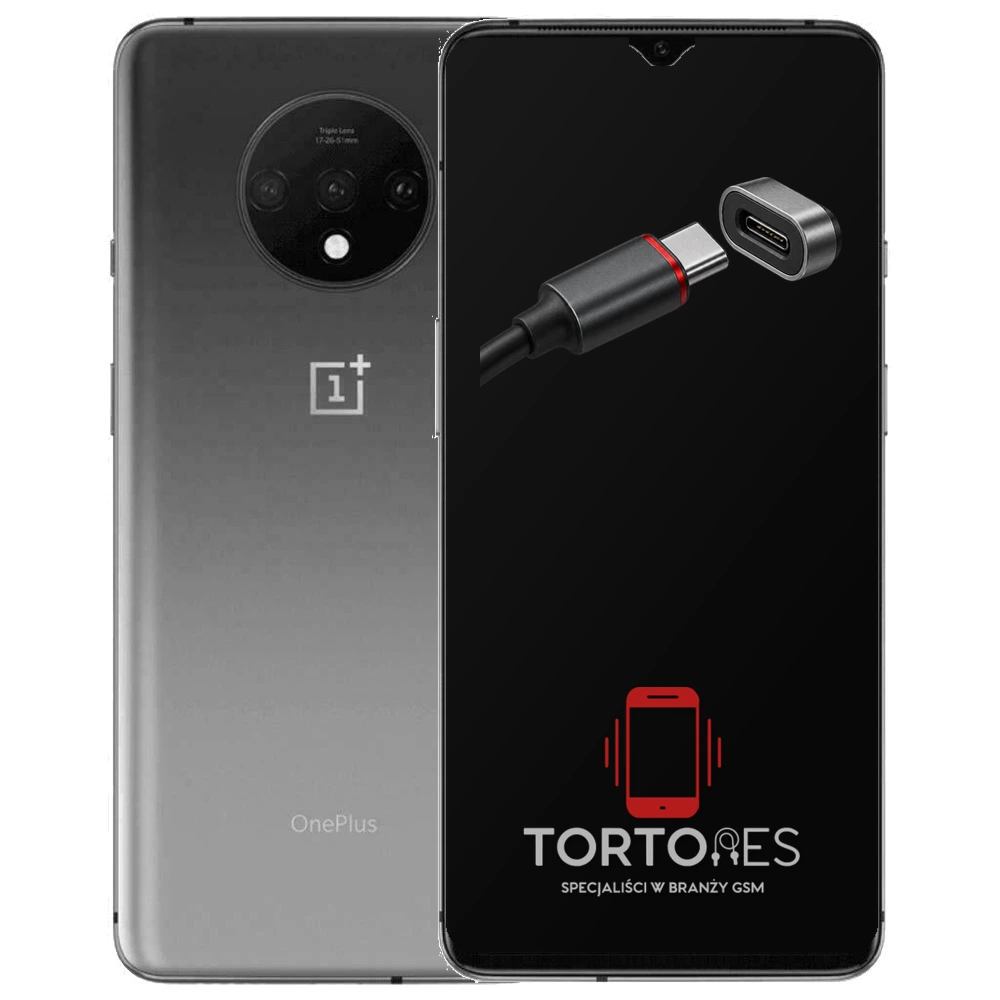 OnePlus 7T z ilustracją złącza ładowania - naprawa złącza ładowania