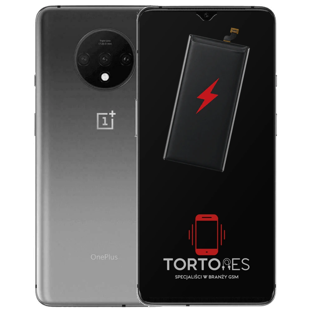 OnePlus 7T z ilustracją baterii - wymiana baterii