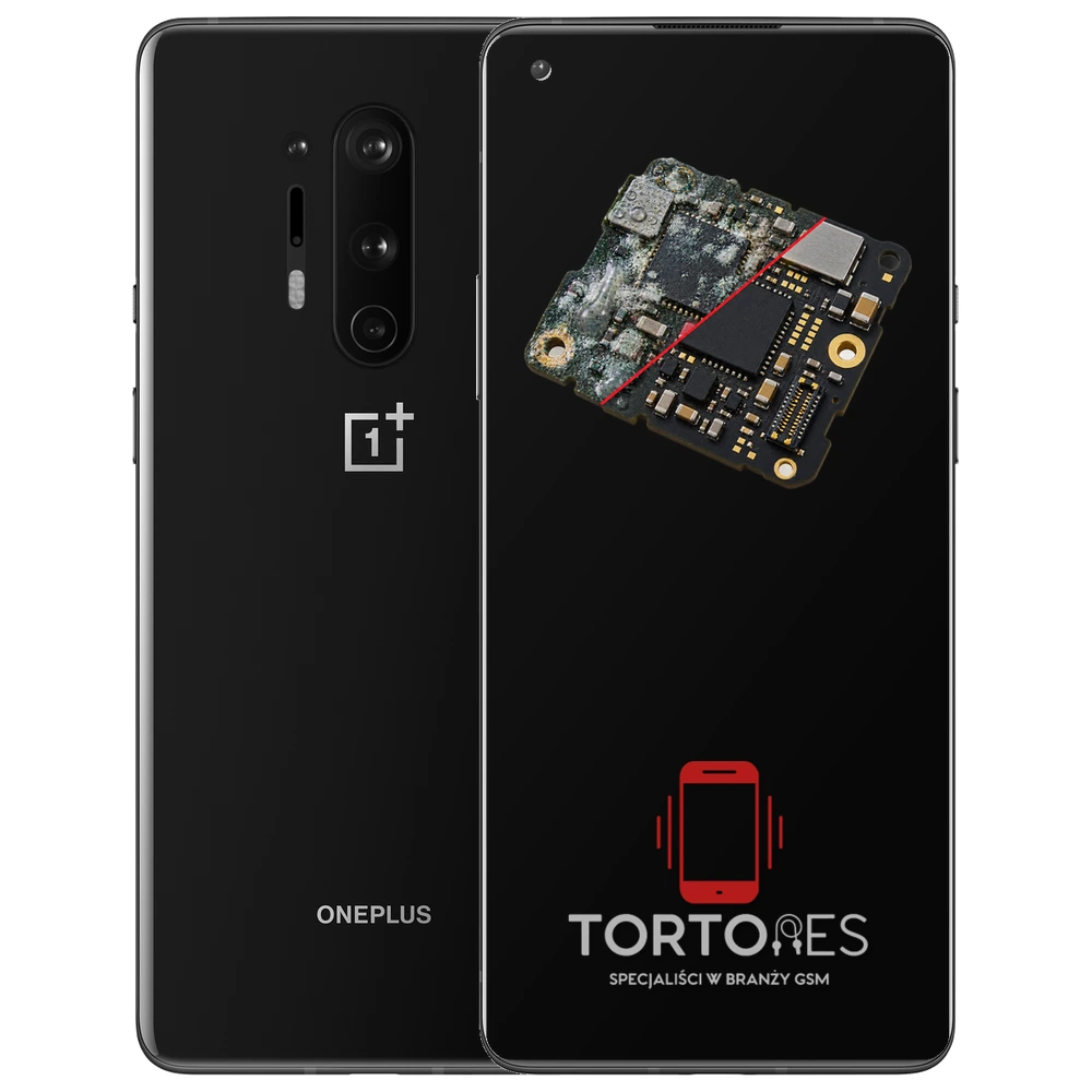 OnePlus 8 Pro z ilustracją zalania - czyszczenie po zalaniu