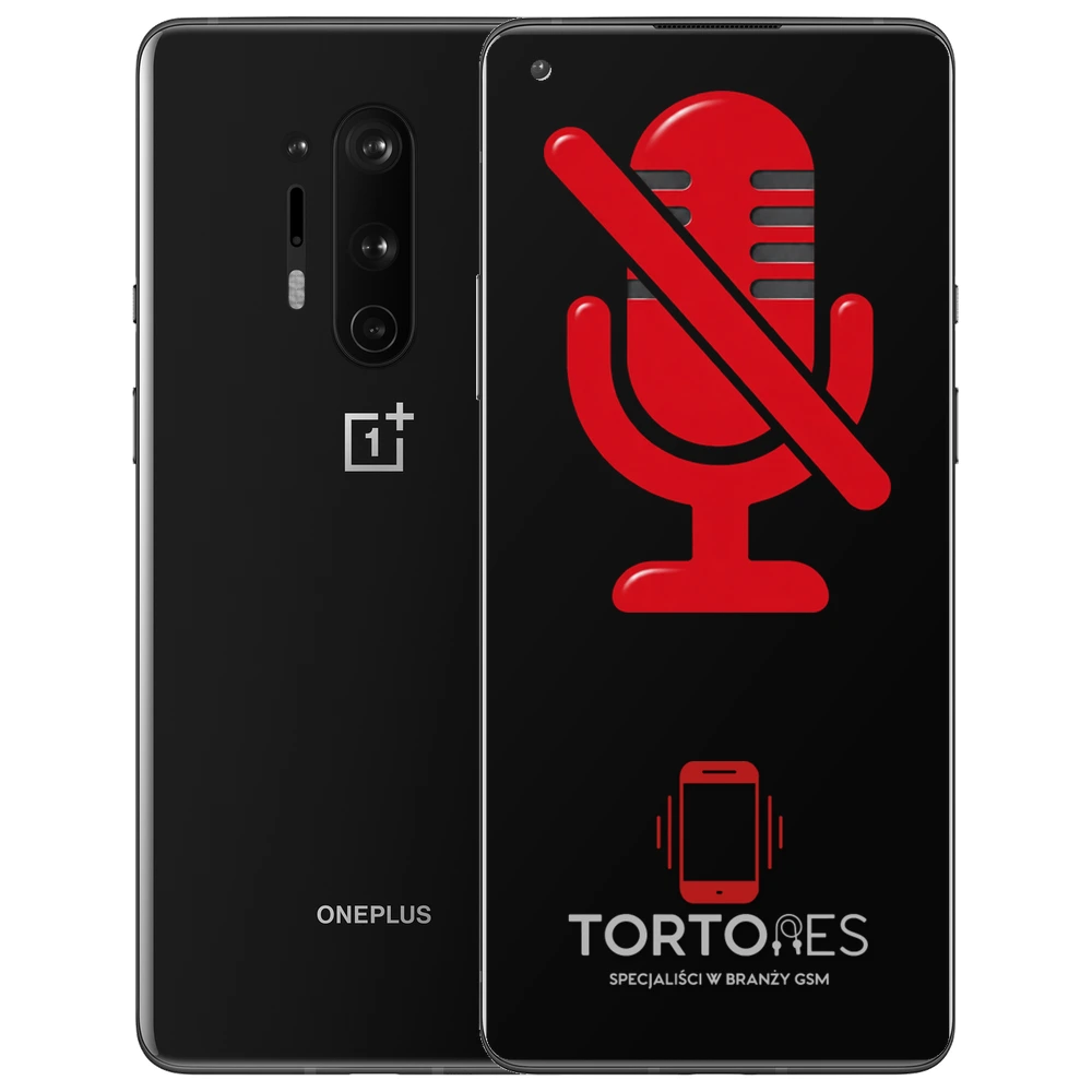 OnePlus 8 Pro z symbolem mikrofonu - naprawa mikrofonu