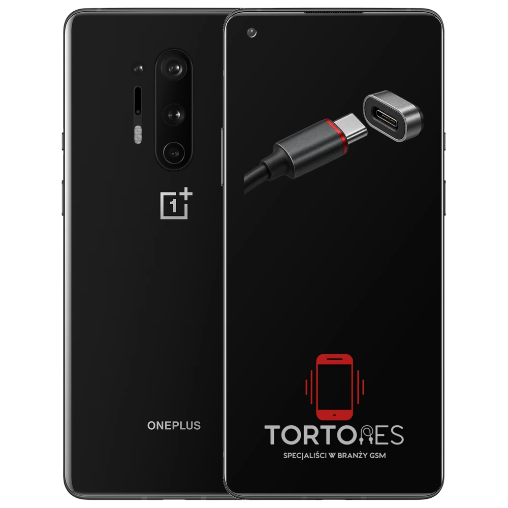 OnePlus 8 Pro z ilustracją złącza ładowania - naprawa złącza ładowania