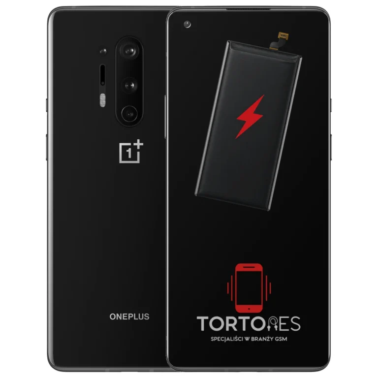 OnePlus 8 Pro z ilustracją baterii - wymiana baterii