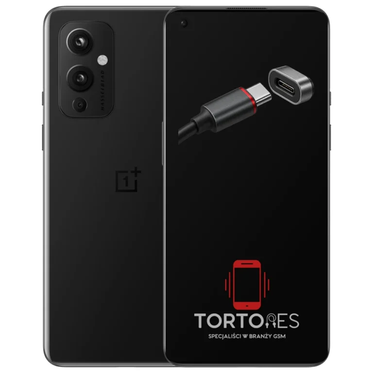 OnePlus 9 z ilustracją złącza ładowania - naprawa złącza ładowania