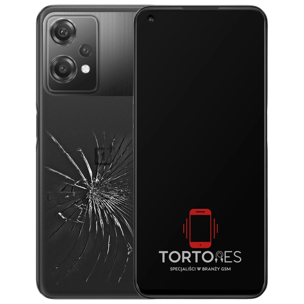 OnePlus Nord CE 2 Lite 5G z ilustracją pękniętej tylnej klapki - wymiana zbitej klapki