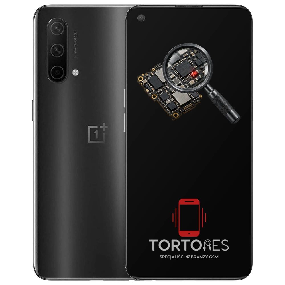 OnePlus Nord CE 5G z symbolem diagnostyki - diagnoza telefonu