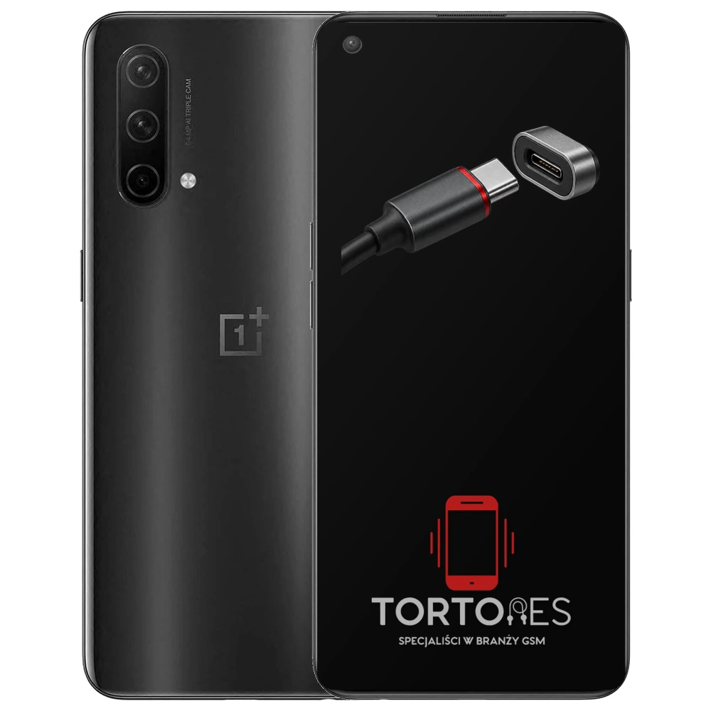 OnePlus Nord CE 5G z ilustracją złącza ładowania - naprawa złącza ładowania