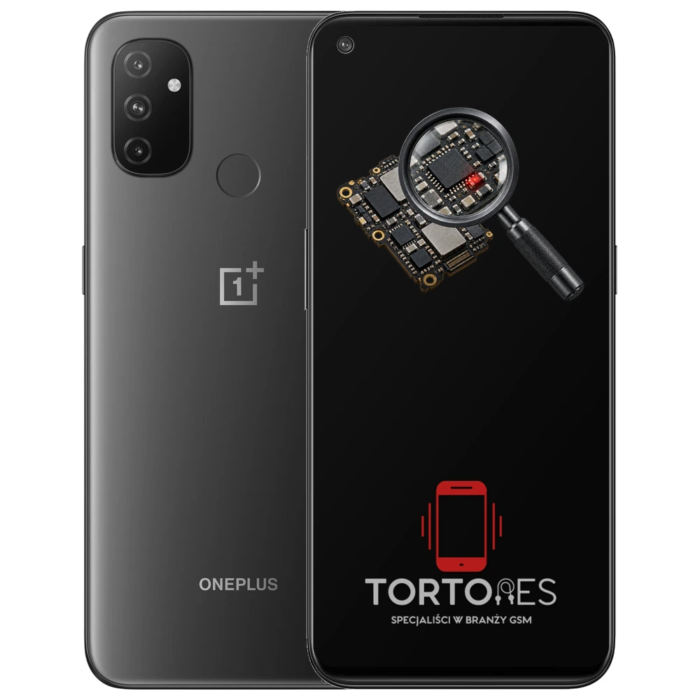 OnePlus Nord N100 z symbolem diagnostyki - diagnoza telefonu