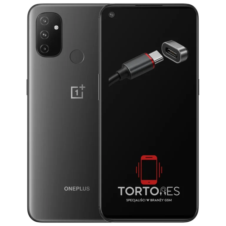 OnePlus Nord N100 z ilustracją złącza ładowania - naprawa złącza ładowania