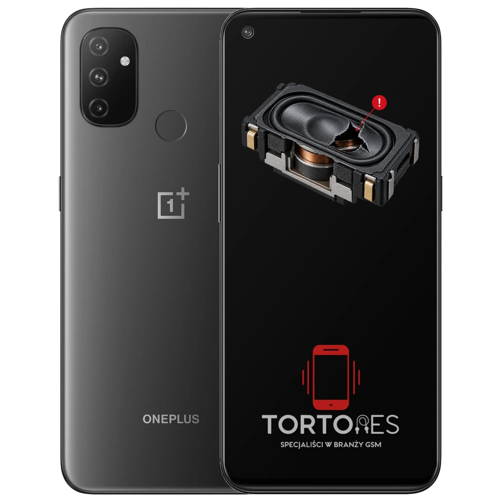 OnePlus Nord N100 z symbolem głośnika multimedialnego - wymiana głośnika multimedialnego