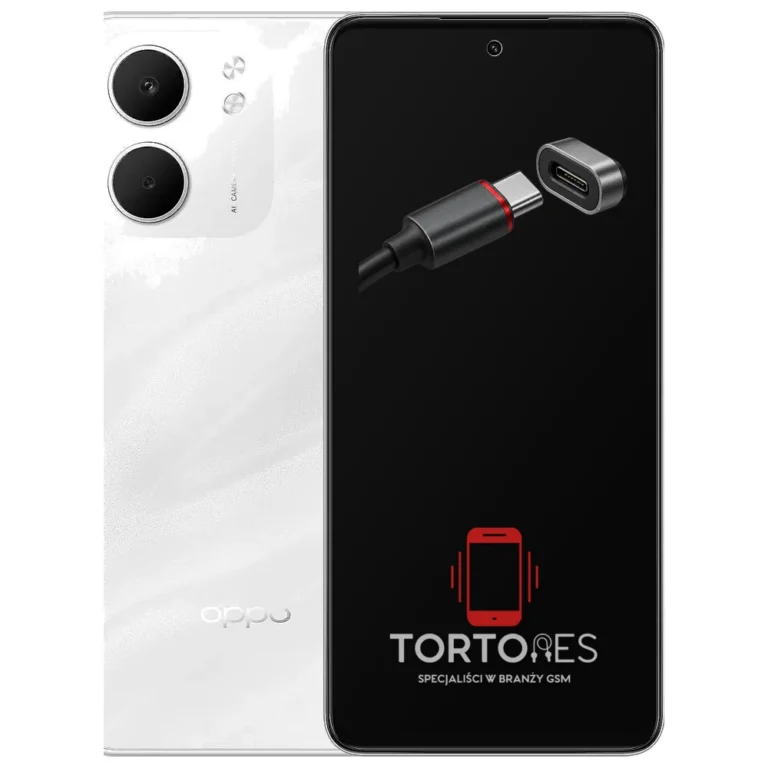 OPPO A5x z ilustracją złącza ładowania - naprawa złącza ładowania