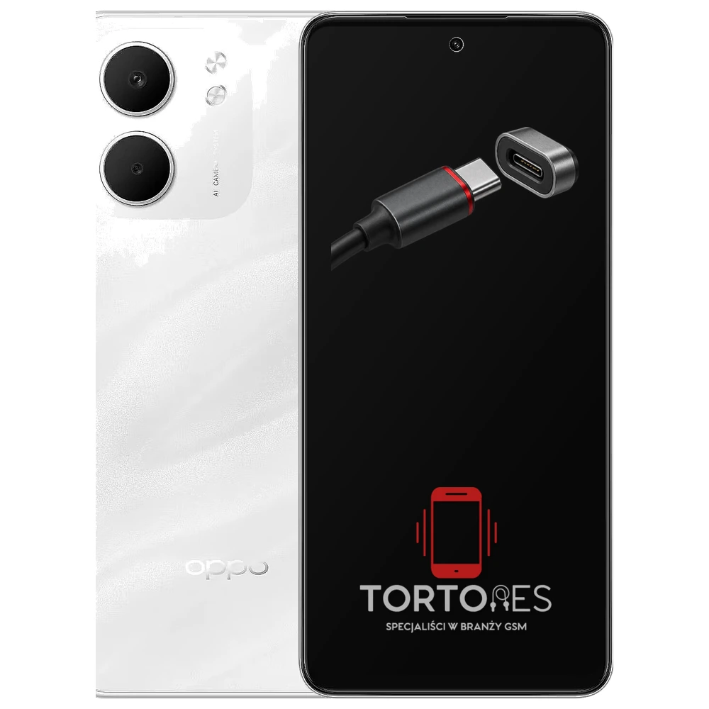 OPPO A5x z ilustracją złącza ładowania - naprawa złącza ładowania
