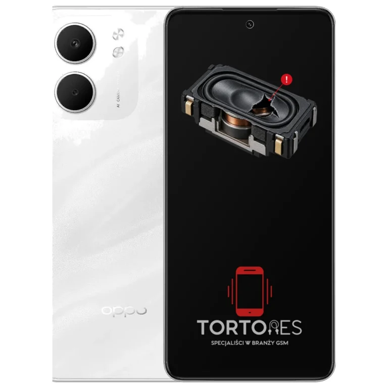 OPPO A5x z symbolem głośnika multimedialnego - wymiana głośnika multimedialnego