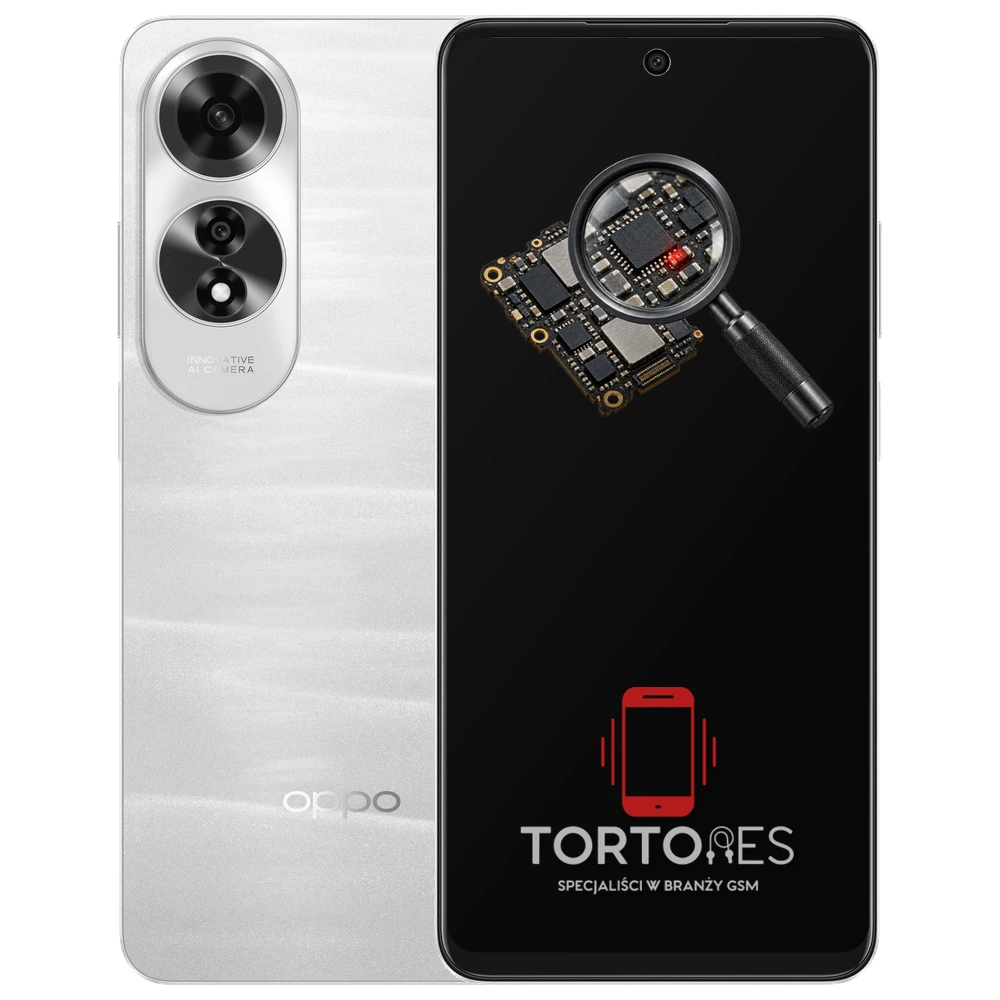 OPPO A60 LTE z symbolem diagnostyki - diagnoza telefonu