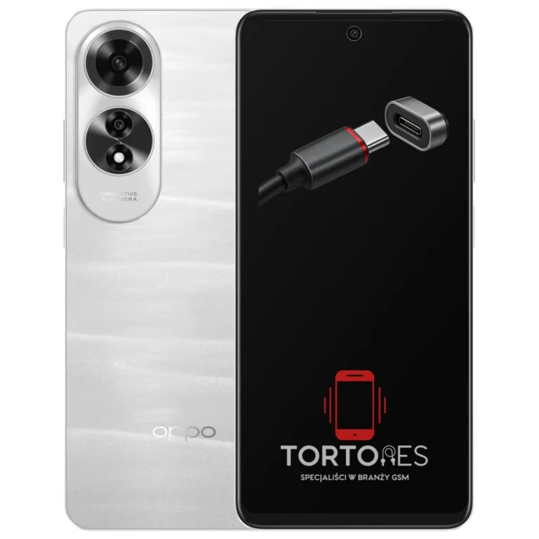 OPPO A60 LTE z ilustracją złącza ładowania - naprawa złącza ładowania