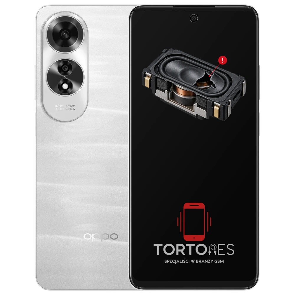 OPPO A60 LTE z symbolem głośnika multimedialnego - wymiana głośnika multimedialnego