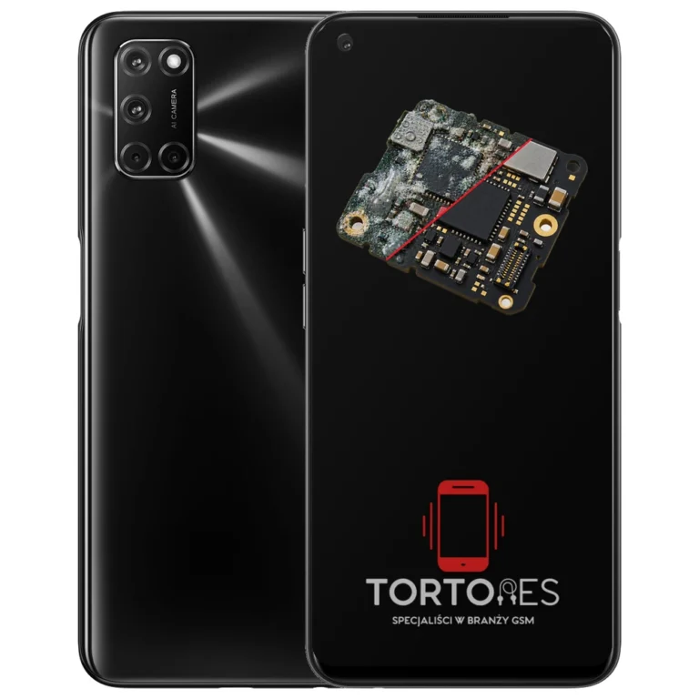 OPPO A72 LTE z ilustracją zalania - czyszczenie po zalaniu