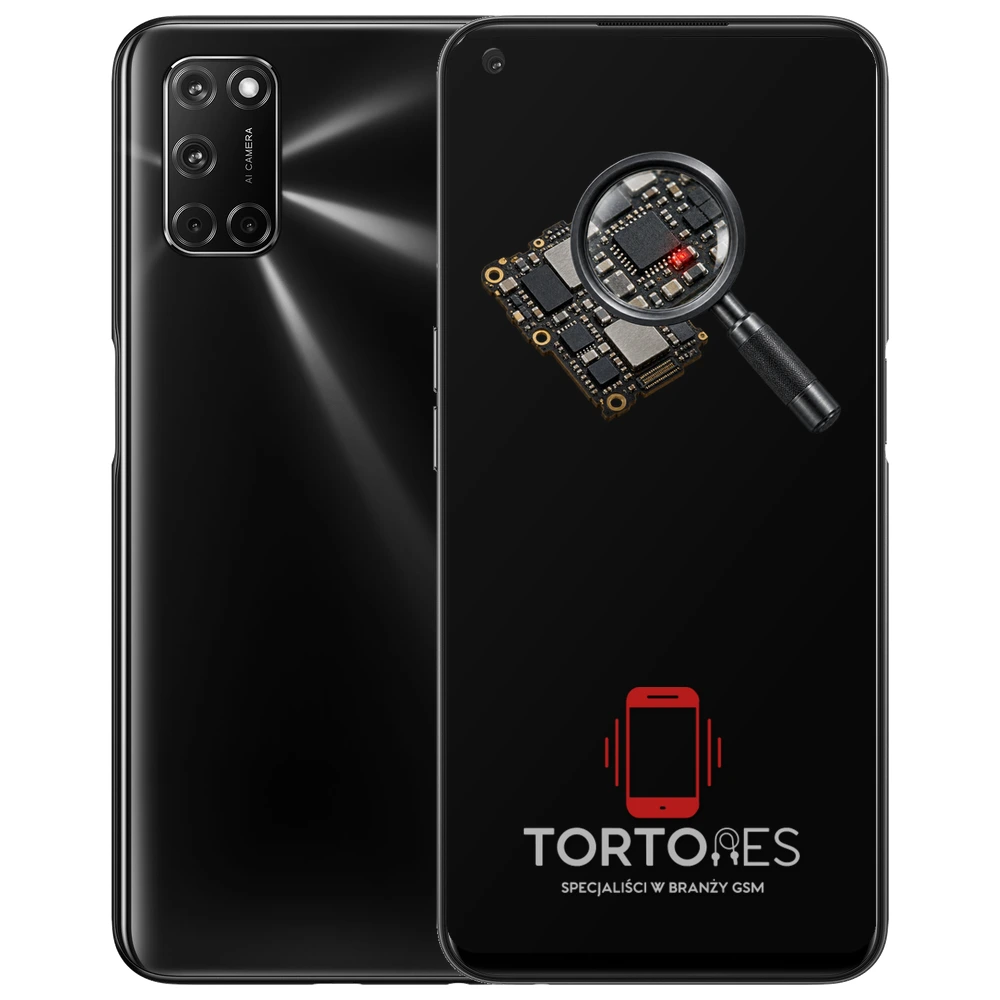 OPPO A72 LTE z symbolem diagnostyki - diagnoza telefonu