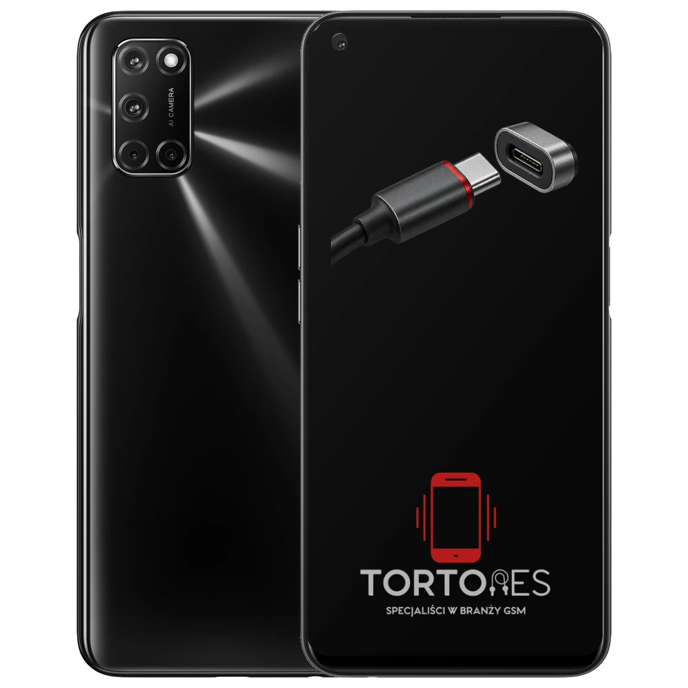 OPPO A72 LTE z ilustracją złącza ładowania - naprawa złącza ładowania
