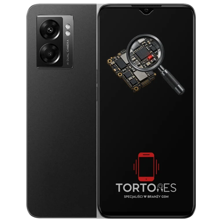 OPPO A77 5G z symbolem diagnostyki - diagnoza telefonu