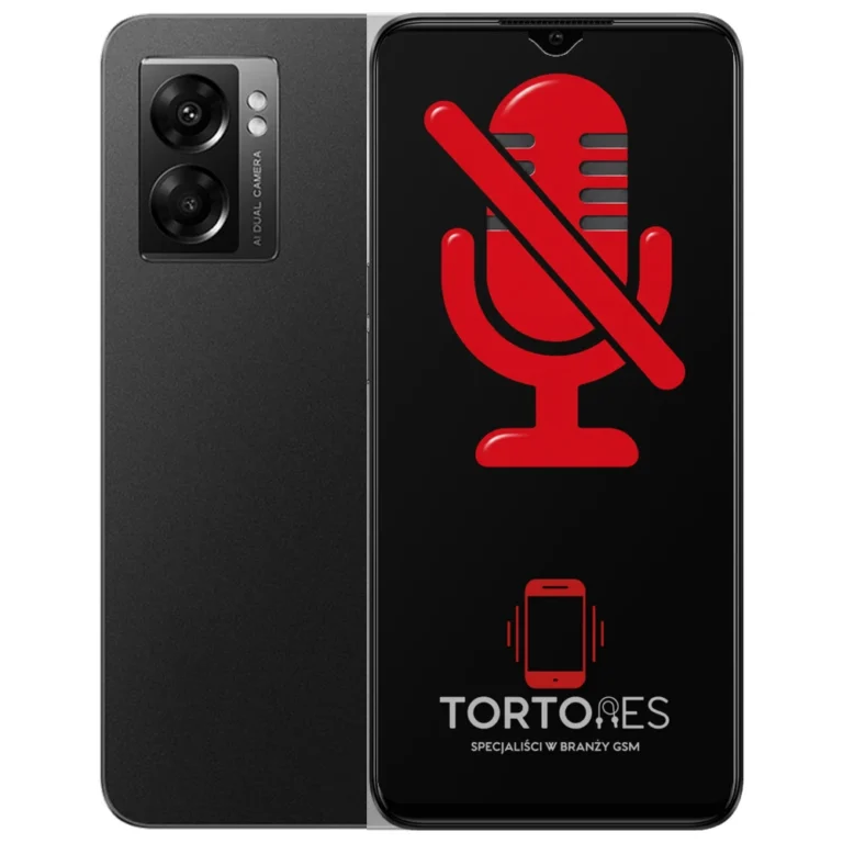 OPPO A77 5G z symbolem mikrofonu - naprawa mikrofonu