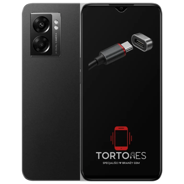 OPPO A77 5G z ilustracją złącza ładowania - naprawa złącza ładowania