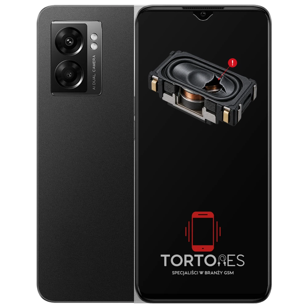 OPPO A77 5G z symbolem głośnika multimedialnego - wymiana głośnika multimedialnego