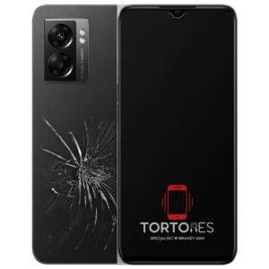OPPO A77 5G z ilustracją pękniętej tylnej klapki - wymiana zbitej klapki