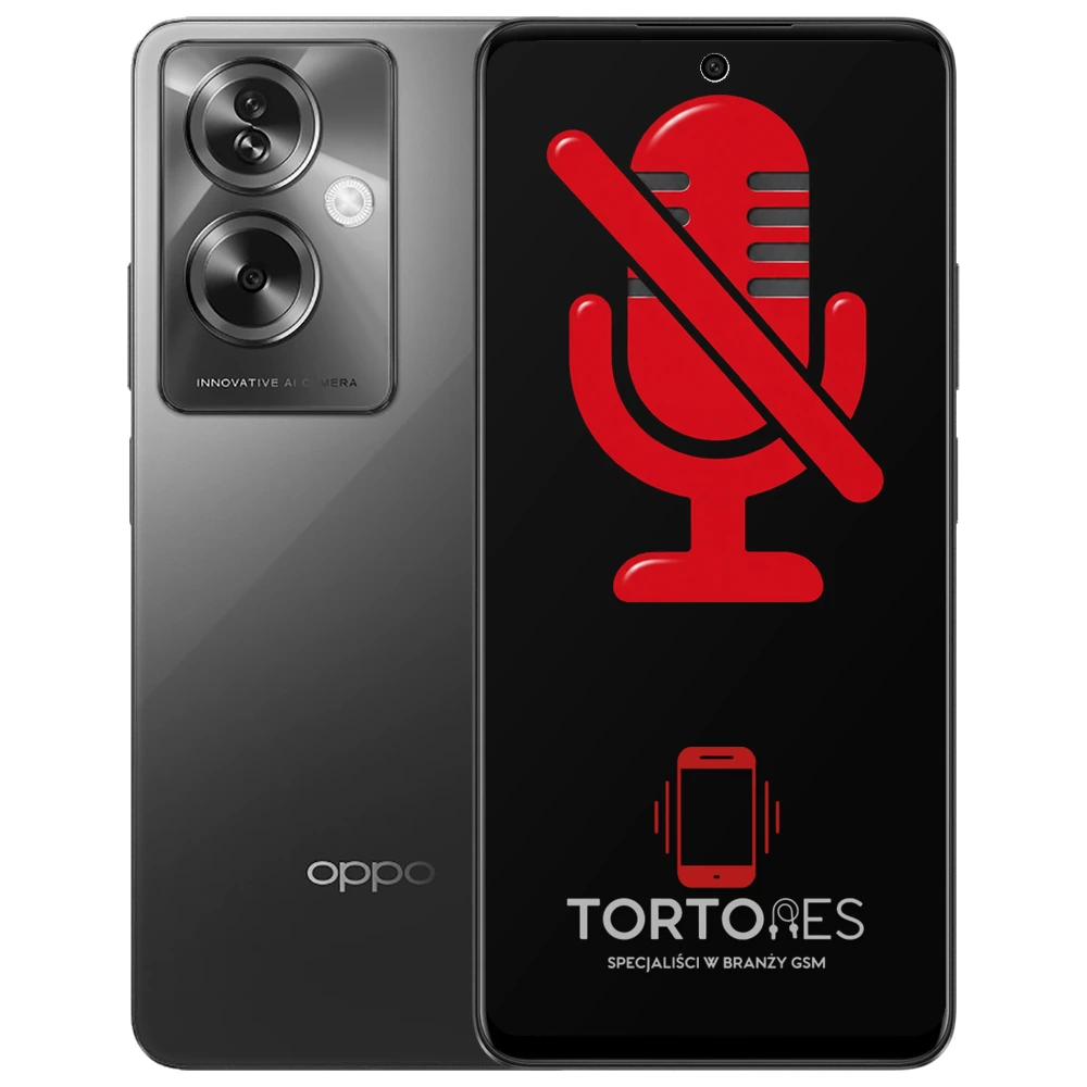 OPPO A79 5G z symbolem mikrofonu - naprawa mikrofonu
