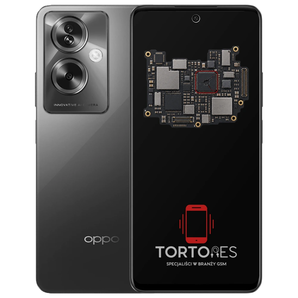 OPPO A79 5G z ilustracją płyty głównej - naprawa płyty głównej