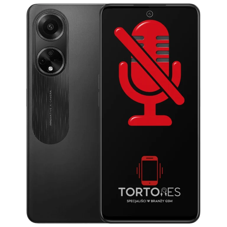 OPPO A98 5G z symbolem mikrofonu - naprawa mikrofonu
