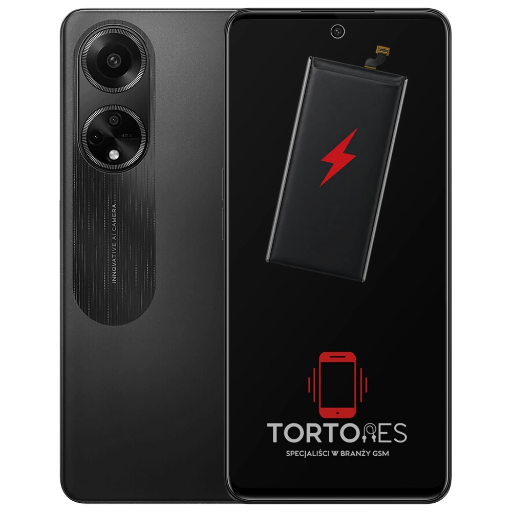 OPPO A98 5G z ilustracją baterii - wymiana baterii
