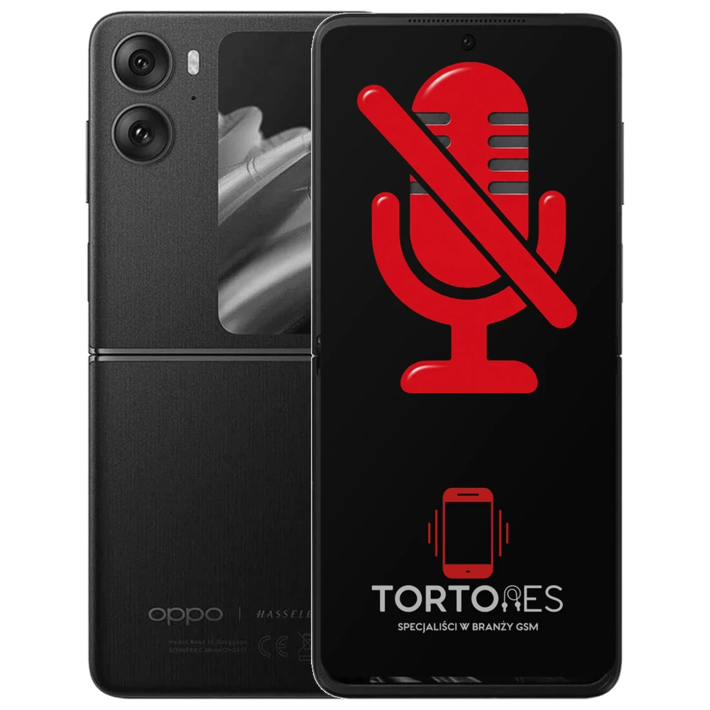 OPPO Find N2 Flip z symbolem mikrofonu - naprawa mikrofonu