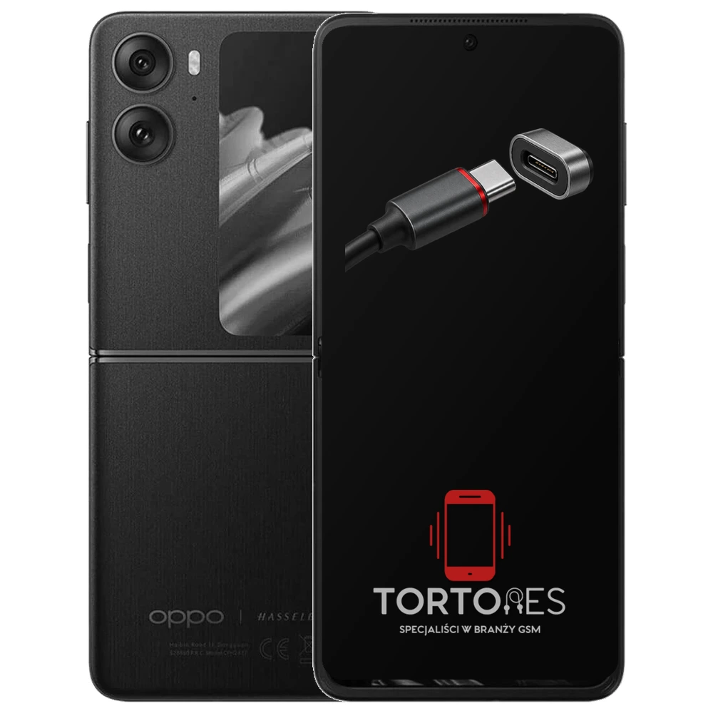 OPPO Find N2 Flip z ilustracją złącza ładowania - naprawa złącza ładowania
