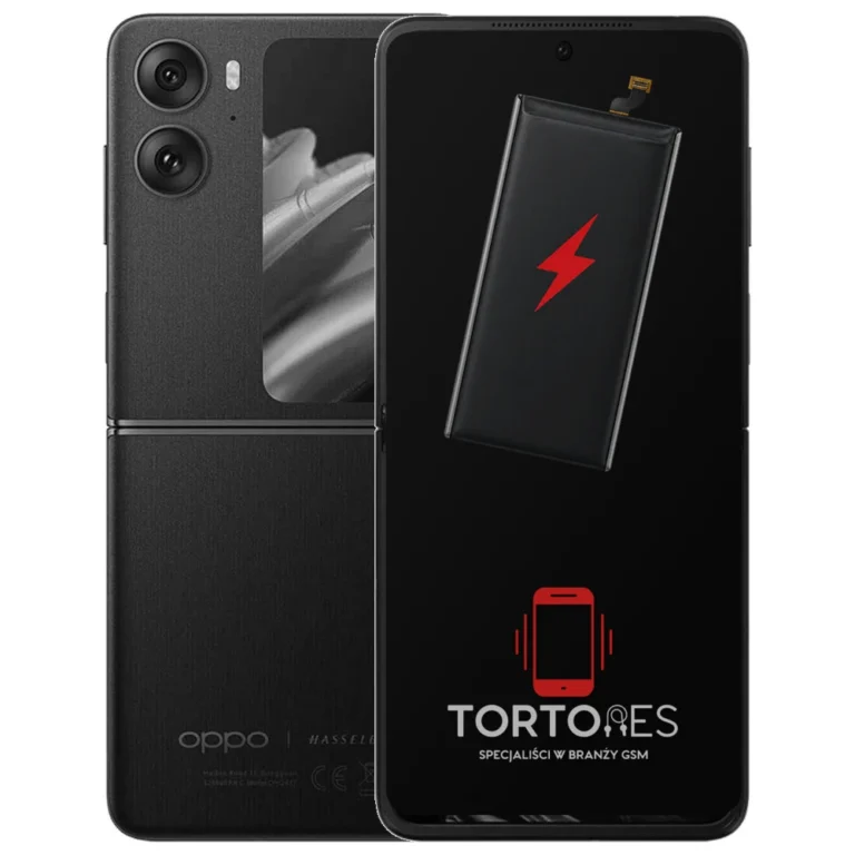 OPPO Find N2 Flip z ilustracją baterii - wymiana baterii