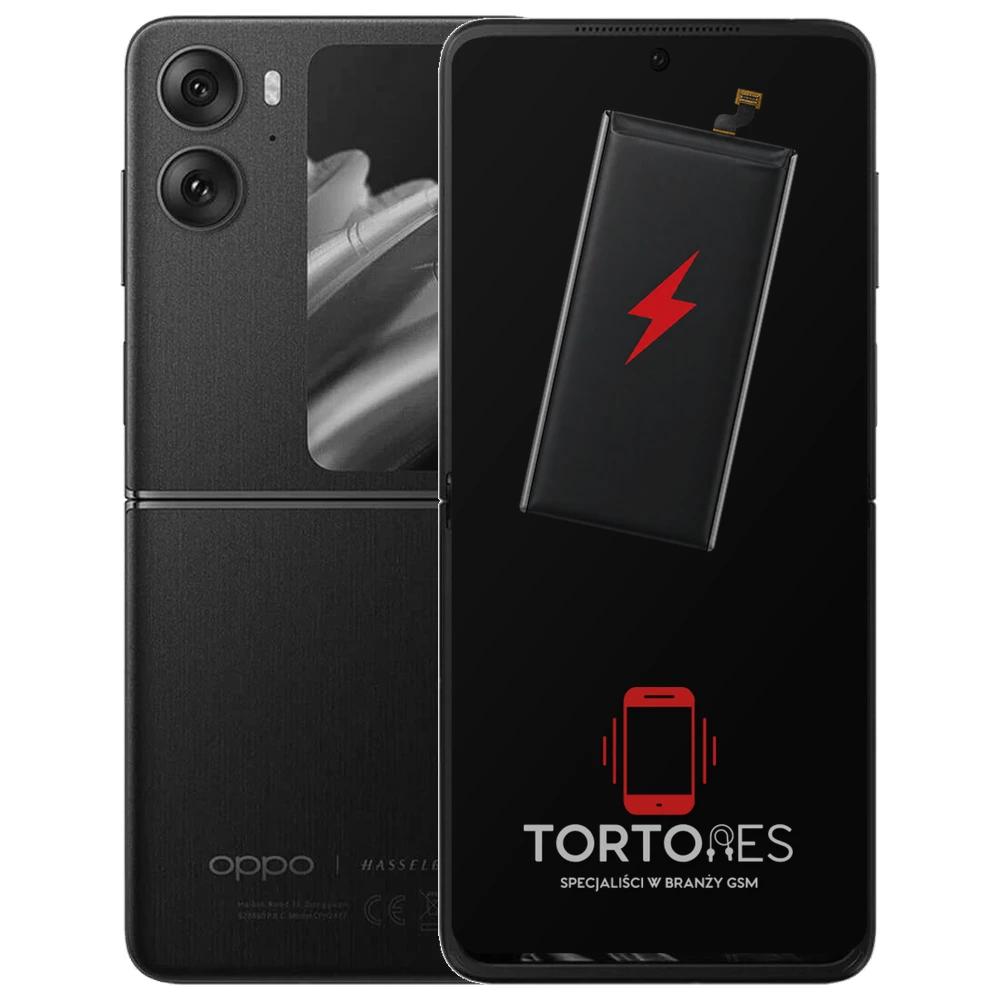 OPPO Find N2 Flip z ilustracją baterii - wymiana baterii
