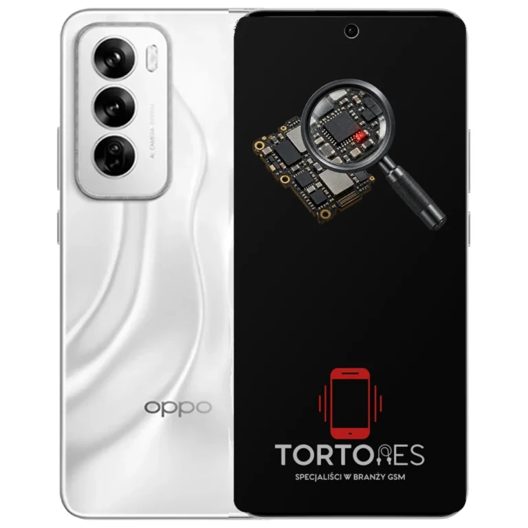 OPPO Reno12 5G z symbolem diagnostyki - diagnoza telefonu