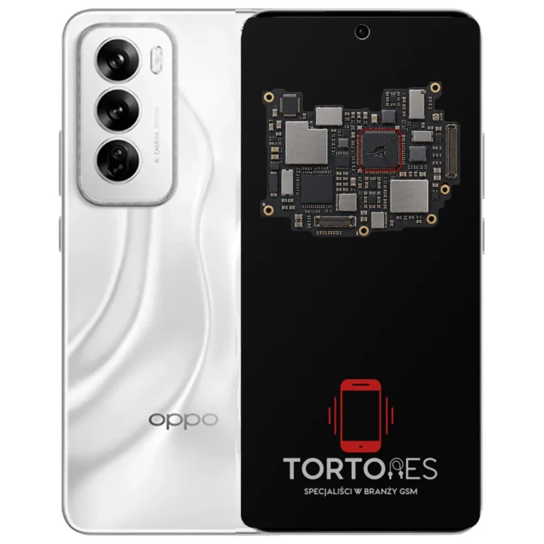 OPPO Reno12 5G z ilustracją płyty głównej - naprawa płyty głównej