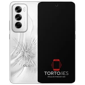 OPPO Reno12 5G z ilustracją pękniętej tylnej klapki - wymiana zbitej klapki