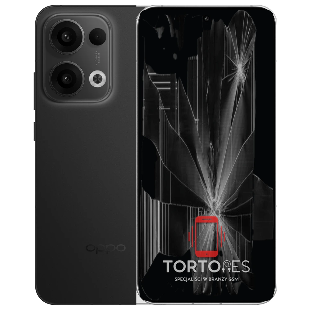 OPPO Reno13 5G z ilustracją pękniętego wyświetlacza - wymiana zbitego wyświetlacza