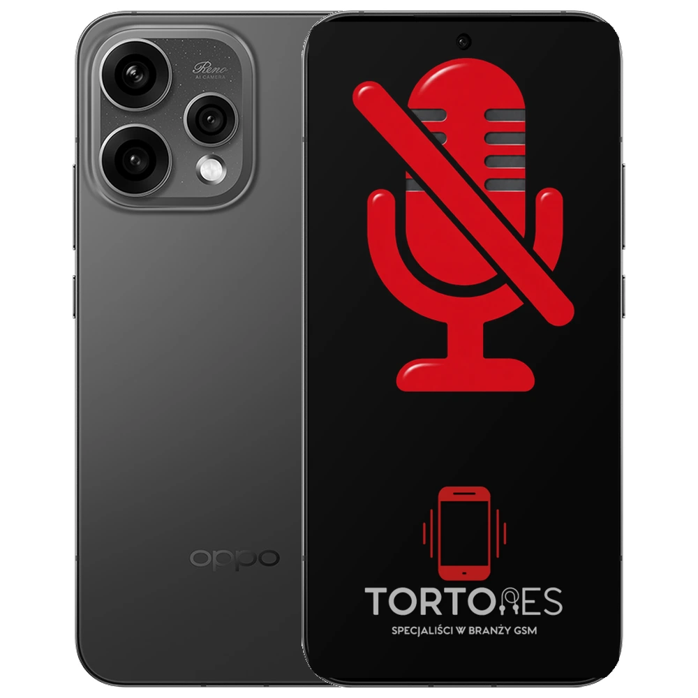 OPPO Reno15 5G z symbolem mikrofonu - naprawa mikrofonu