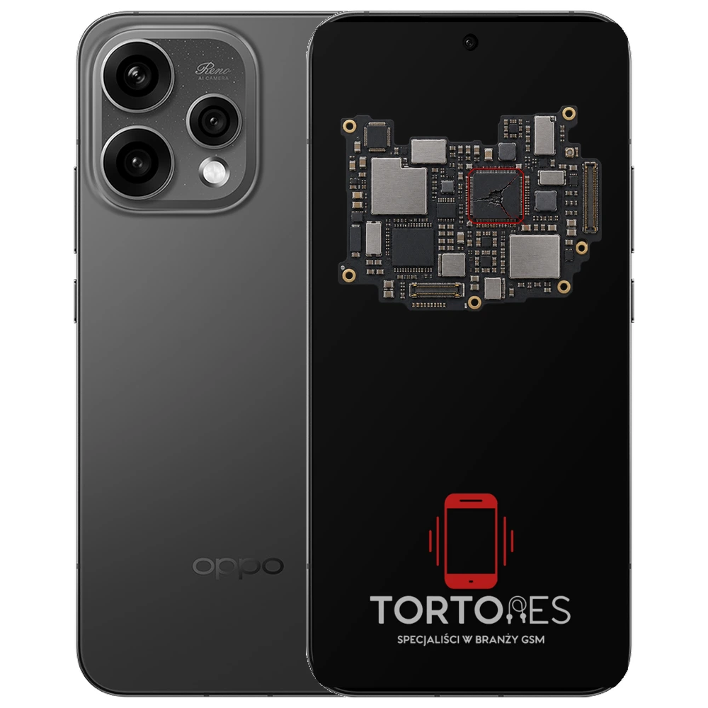 OPPO Reno15 5G z ilustracją płyty głównej - naprawa płyty głównej