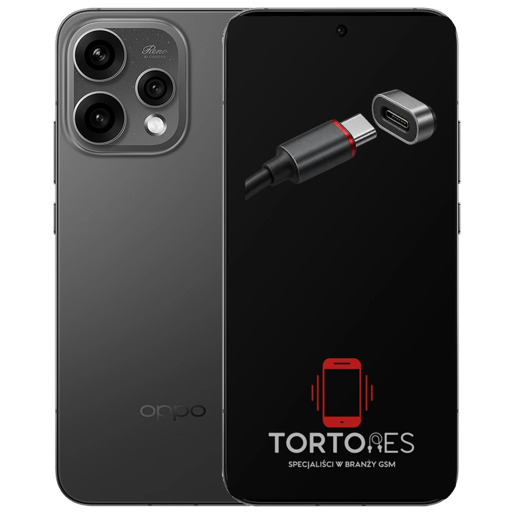 OPPO Reno15 5G z ilustracją złącza ładowania - naprawa złącza ładowania