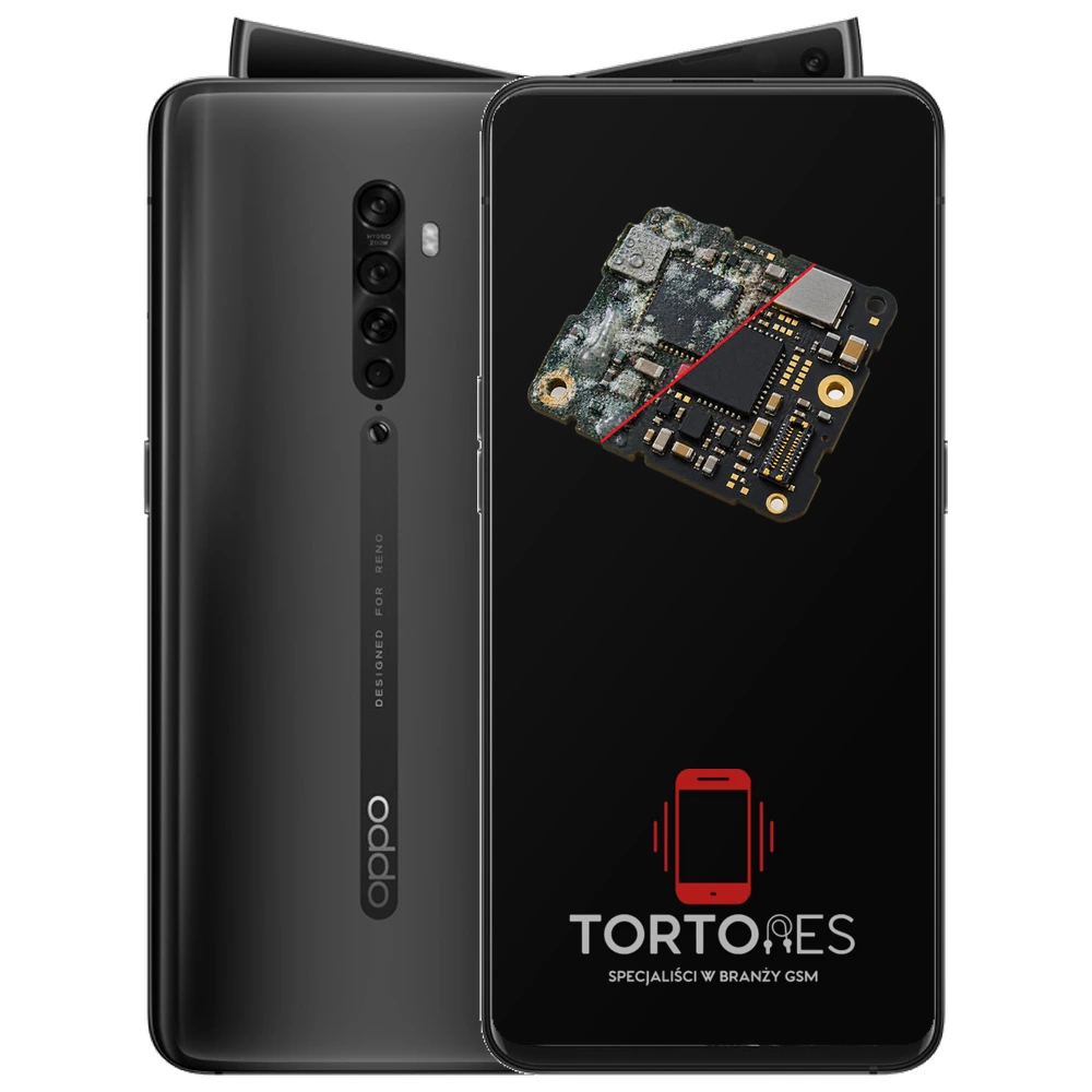 OPPO Reno2 z ilustracją zalania - czyszczenie po zalaniu