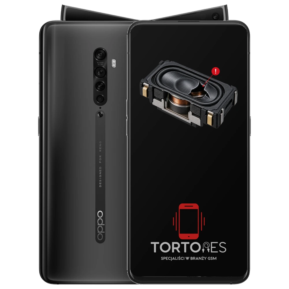 OPPO Reno2 z symbolem głośnika multimedialnego - wymiana głośnika multimedialnego